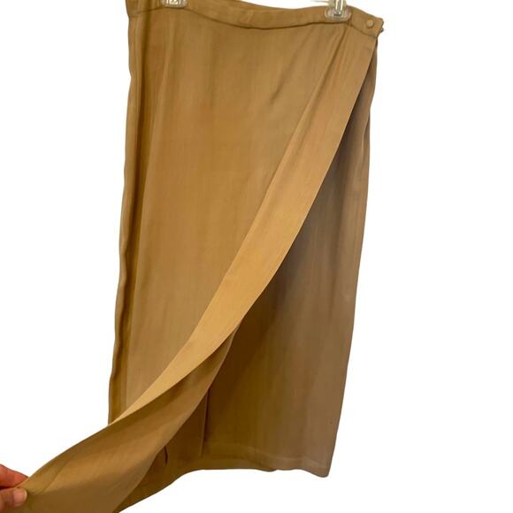 Eileen Fisher Tan Silk Maxi Skirt and Jacket Set - Picture 5 of 16